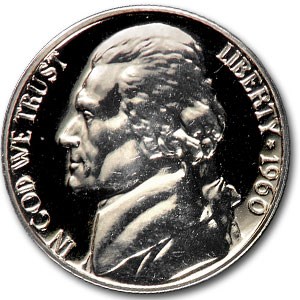 1960 Jefferson Nickel Gem Proof 1960 Jefferson Nickel Gem Proof